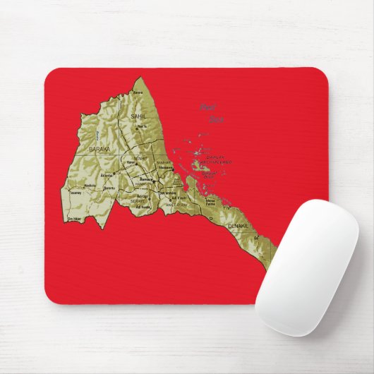 Eritrea-Karte Mousepad (Mit Mouse)