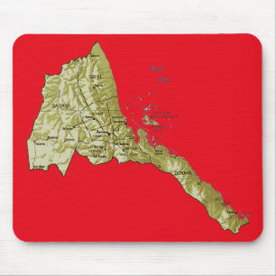 Eritrea-Karte Mousepad