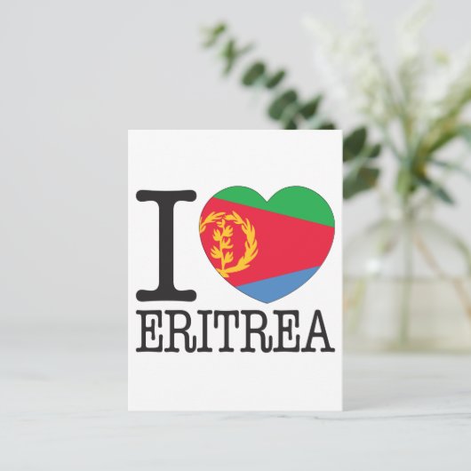Eritrea Liebe v2 Postkarte (Stehend Vorderseite)