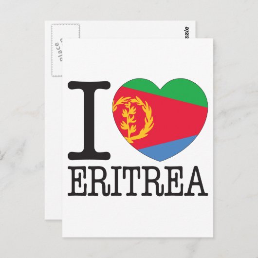 Eritrea Liebe v2 Postkarte (Vorne/Hinten)