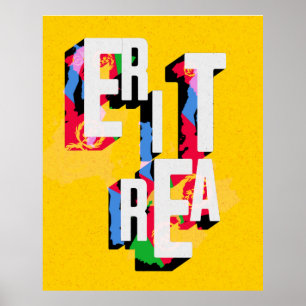 Eritrea mit Hintergrundplakat für die Flagge Eritr Poster