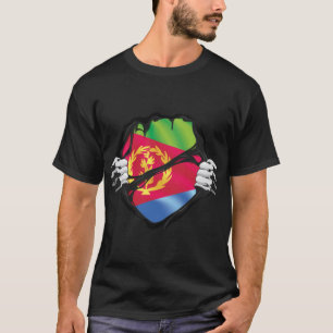 Eritrea Pure Roots Flag Schwarz T-Shirt