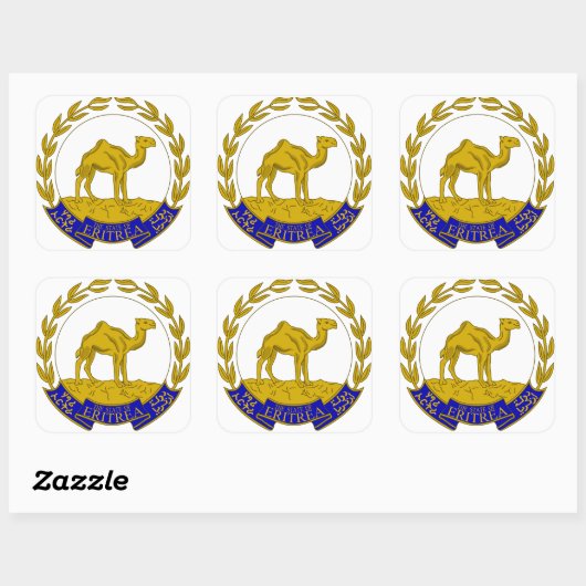 Eritrea Quadratischer Aufkleber (Blatt)