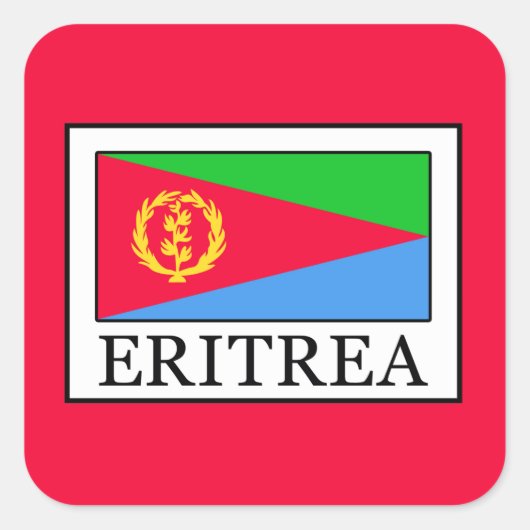 Eritrea Quadratischer Aufkleber (Vorderseite)