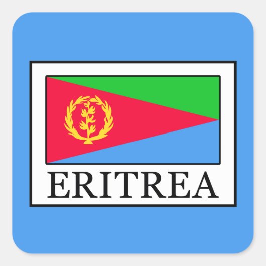 Eritrea Quadratischer Aufkleber (Vorderseite)