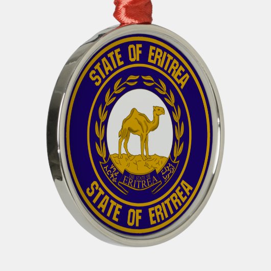 Eritrea-RundEmblem Ornament Aus Metall (Rechts)