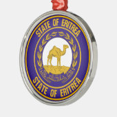 Eritrea-RundEmblem Ornament Aus Metall (Links)