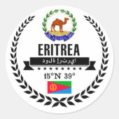 Eritrea Runder Aufkleber (Vorderseite)