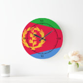 Eritrean flag Clocks Große Wanduhr (Zuhause)