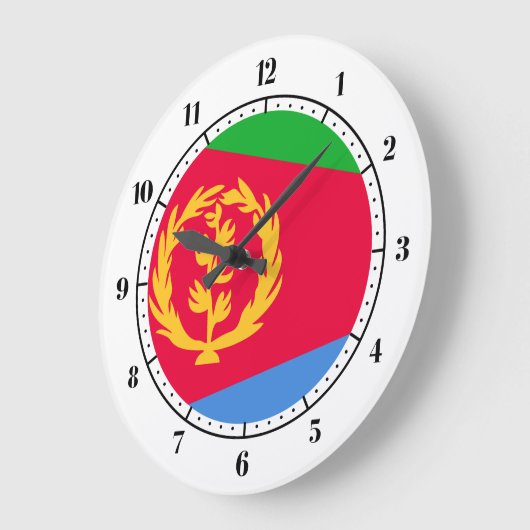 Eritrean flag Clocks Große Wanduhr (Winkel)