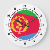 Eritrean flag Clocks Große Wanduhr (Vorderseite)