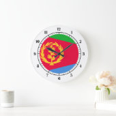 Eritrean flag Clocks Große Wanduhr (Zuhause)
