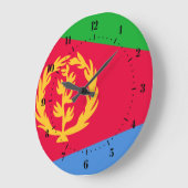 Eritrean flag Clocks Große Wanduhr (Winkel)