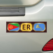 Eritrean Flag Map Code Autoaufkleber (Auf Auto)