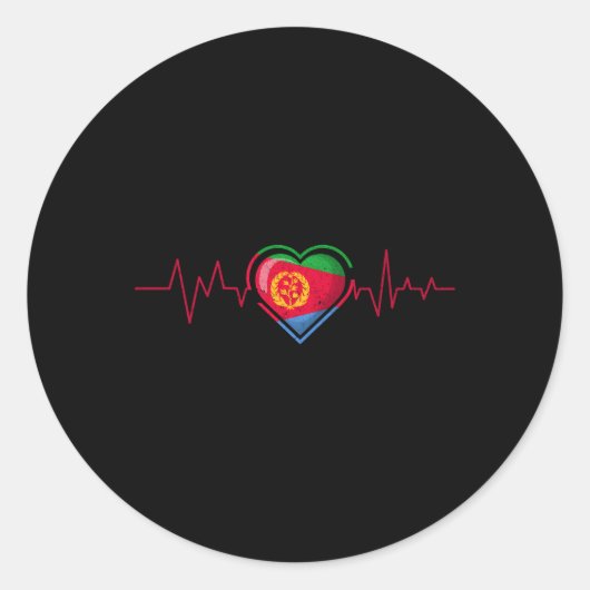 Eritrean Hebeat Eritrea Flag S Runder Aufkleber (Vorderseite)