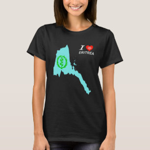 Eritrean-Karte markiert Afrika habesha Männer und T-Shirt