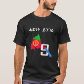 Eritrean Map Flag Habesha T-Shirt (Vorderseite)