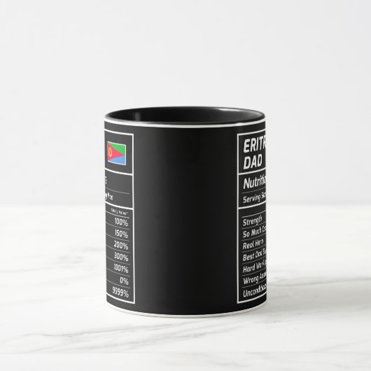 Eritreer Vater Nutrition Fakten Proud Eritrea Tasse (Zentrum)