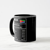 Eritreer Vater Nutrition Fakten Proud Eritrea Tasse (Vorderseite Links)