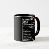 Eritreer Vater Nutrition Fakten Proud Eritrea Tasse (VorderseiteRechts)