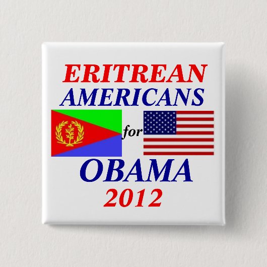 Eritreische Amerikaner für Obama Button (Vorderseite)