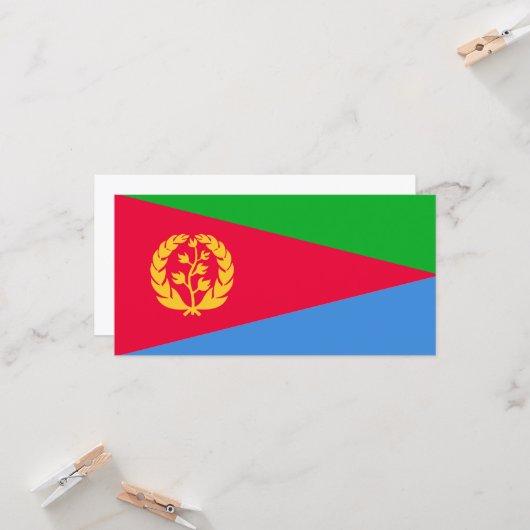 Eritreische Flagge (Eritrea) Karte (Vorderseite/Rückseite Beispiel)