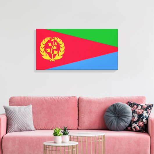 Eritreische Flagge (Eritrea) Leinwanddruck (Insitu (Wohnzimmer))