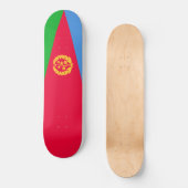 Eritreische Flagge (Eritrea) Skateboard (Vorderseite)
