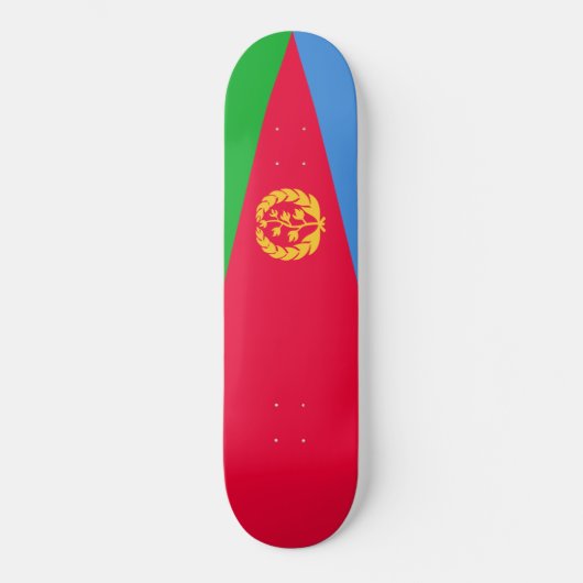 Eritreische Flagge (Eritrea) Skateboard (Vorderseite)