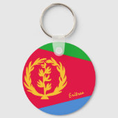 Eritreische Flagge & Eritrea - Urlaub, Patrioten/S Schlüsselanhänger (Rückseite)