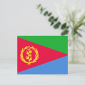 Eritreische Flagge, Flagge Eritreas Postkarte (Stehend Vorderseite)