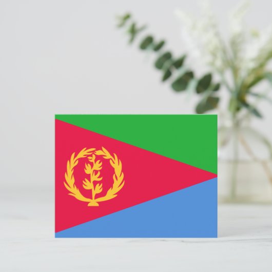 Eritreische Flagge, Flagge Eritreas Postkarte (Stehend Vorderseite)