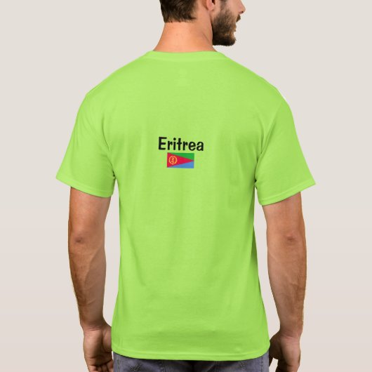 Eritreische Flagge, Flagge Eritreas T-Shirt (Rückseite)