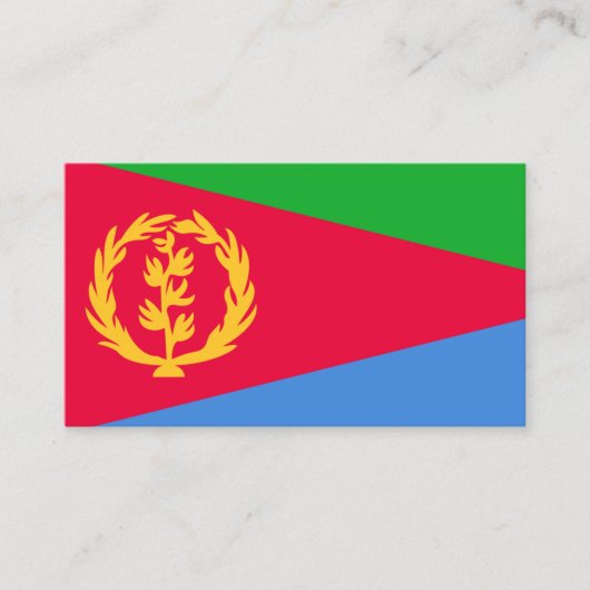 Eritreische Flagge, Flagge Eritreas Visitenkarte (Vorderseite)