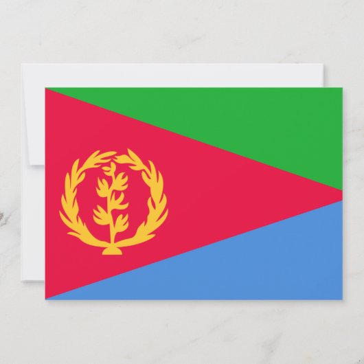 eritreische Flagge, Flagge von Eritrea Hochzeit Einladung (Rückseite)