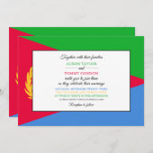 eritreische Flagge, Flagge von Eritrea Hochzeit Einladung (Vorne/Hinten)