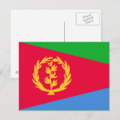 Eritreische Flagge Postkarte (Vorne/Hinten)