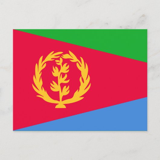 Eritreische Flagge Postkarte (Vorderseite)