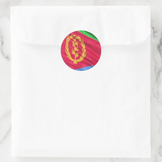 eritreische Flagge Runder Aufkleber (Tasche)