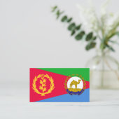 Eritreische Flagge und Nationallogo, Flagge Eritre Visitenkarte (Stehend Vorderseite)