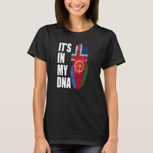 Eritreisches und isländisches Misch-DNA-Flaggengeb T-Shirt
