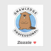 Erkenne Beruflichen Funny Beaver Pub Aufkleber (Blatt)