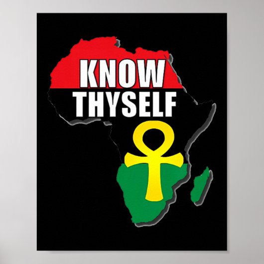 Erkenne Dich Selbst Afrikanischer Schwarzer Geschi Poster (Vorne)
