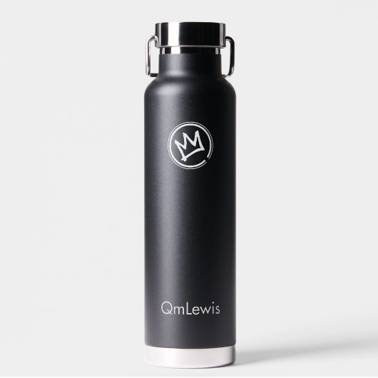 ERKENNE DICH SELBST: Obsidian Executive Flask Trinkflasche (Vorne)