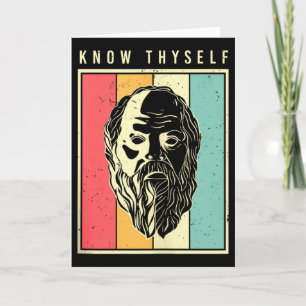 Erkenne Dich Selbst Philosophen Retro Philosophie Karte