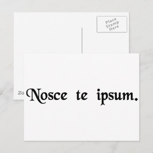 Erkenne dich selbst. postkarte (Vorne/Hinten)