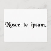 Erkenne dich selbst. postkarte (Vorderseite)