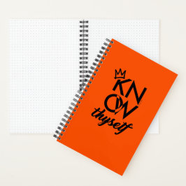 ERKENNE DICH SELBST Taktisches Journal | Int Orang Notizblock