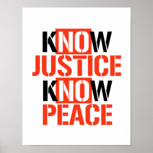 ERKENNE GERECHTIGKEIT ERKENNE FRIEDEN POSTER