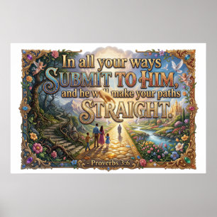 Erkenne Gott auf all deinen Wegen immerdar Poster
